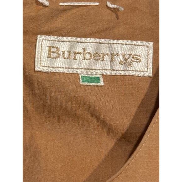 70's Burberrys Tan day dress Embroidered Crest, boulton zip & size tab small - Picture 14 of 17
